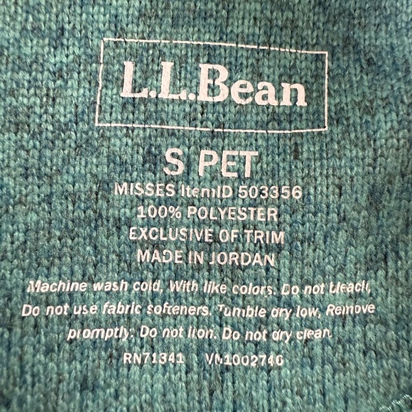 L.L. Bean Women's PETITE Sweater Fleece Pullover Evening Blue Sz SP, warm - Picture 14 of 14